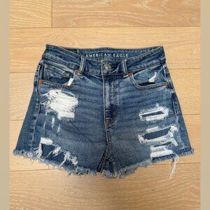 American Eagle Stretch Shorts (Blue) - Size 0